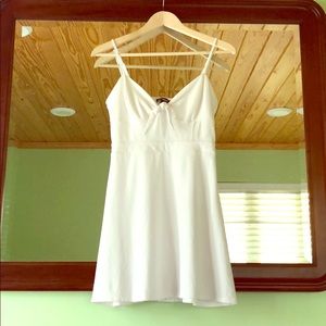 Express white knot front fit and flare mini